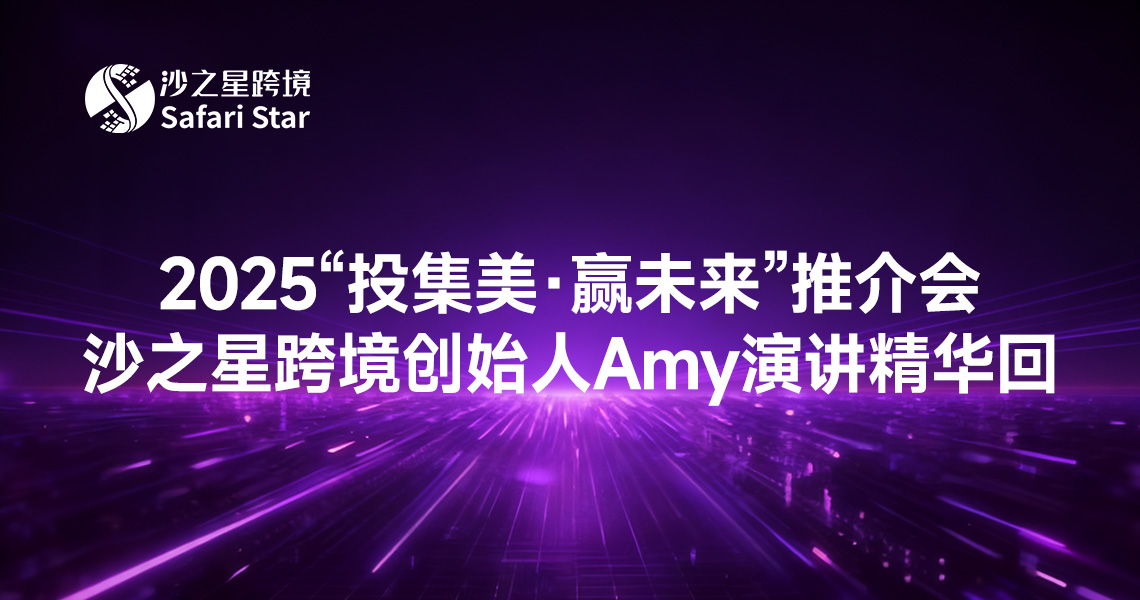 2025“投集美·赢未来”推介会:沙之星跨境创始人Amy演讲精华回顾